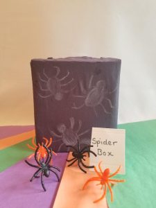 Simple Mystery box labels to let kids know what their feeling in this fun Halloween Game Idea.