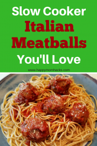Healthy & Easy Slow Cooker Italian Meatballs recipe. These homemade crock pot meatballs are great for weeknight dinners or party appetizer. Feed your family a delicious and healthy meal with ground turkey, Italian sausage, quinoa, and zucchini. #italianmeatballs, #partyappitizer, #familymeal, #slowcooker, #crockpot