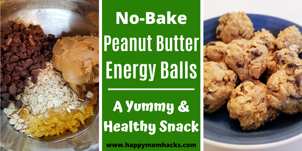 4 Ingredient Peanut Butter Energy Balls Recipe. A no bake recipe that's easy to make and your kids will love. These healthy energy balls have oatmeal, peanut butter, chocolate, and honey. Great healthy snack. #energyballs, #healthysnack, #nobakerecipe