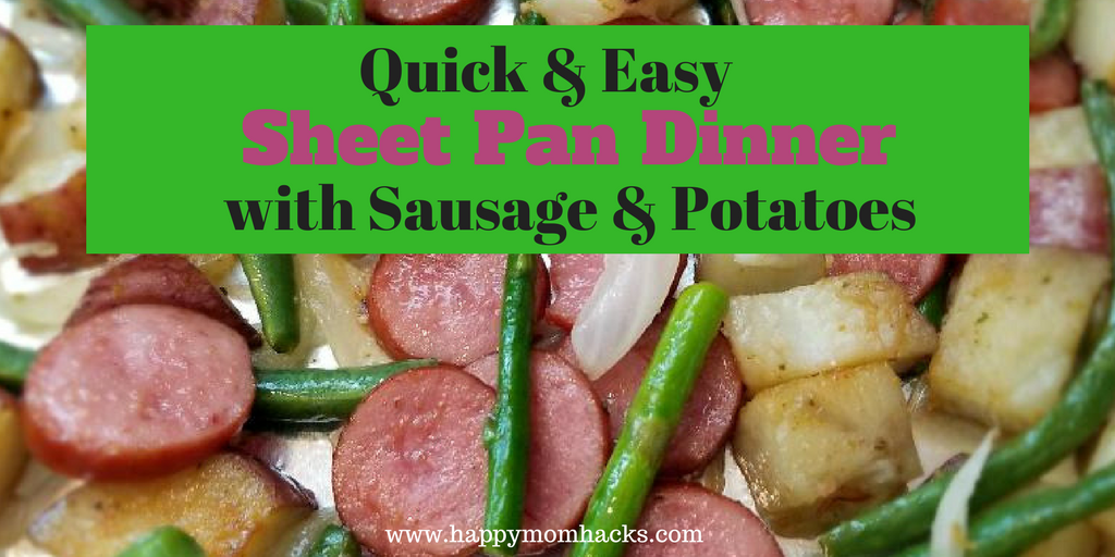 Sheet Pan Dinners are a quick weeknight meal. Try this Suasage and Potatoes meal this week.