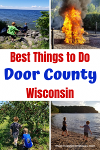 Best Things to Do in Door County Wisconsin with kids. Fun all year round from summer to fall to winter and spring. Find out the top restaurants, fish boils, beaches and state parks to hike for families. #travelwithkids #familytravel #doorcounty #familyvacation #traveltips