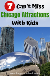 Chicago Attractions You can't miss with kids. The best Things to do and see in the city. Visit cool museums, amazing parks like Maggie Daley Park and Millennium Park and more. Plus helpful tips for a great visit! #chicagoattractions # chicago #chicagowithkids #familyvacation #familytravel