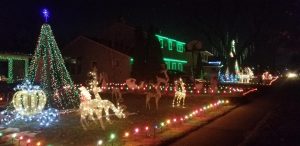 Christmas Light Displays & Show in a Neighborhood in Chicago called Lights on Magnolia.