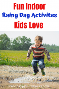 Best Rainy Day Indoor Activities with Kids. Fun Games to keep kids busy and no electronics. #kids #kidsactivities #rainyday #games
