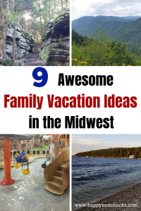 9 Fun Family Vacation Ideas in the Midwest. Great things to do on 9 different weekend getaways. Find fun water parks, National Parks, beaches, children's museum and more. Road trips ideas kids will love suggested by real moms in the US. #weekendgetaway #familytravel #familyvacation #traveltips #midwest