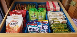 Pantry Organization Ideas for kids lunches & snacks.