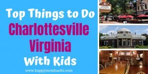 Top Things to Do in Charlottesville VA with Kids. Ideas & Tips for visiting the Historic Downtown Mall, Monticello, University of Virginia, & Virginia Discovery Museum. Try our favorite period restaurant Michie Tavern and even take a few fun day trips to Shenandoah National Park and Shenandoah Valley. There is so much to do!! #virginia #travelwithkids #familytravel #familyvacation #kids #charlottesvilleVA