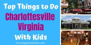 Top Things to Do in Charlottesville VA with Kids. Ideas & Tips for visiting the Historic Downtown Mall, Monticello, University of Virginia, & Virginia Discovery Museum. Try our favorite period restaurant Michie Tavern and even take a few fun day trips to Shenandoah National Park and Shenandoah Valley. There is so much to do!! #virginia #travelwithkids #familytravel #familyvacation #kids #charlottesvilleVA