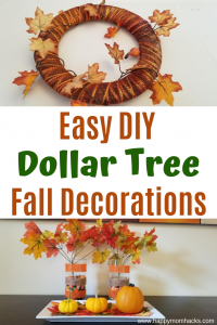 Easy Fall & Halloween Decorations for home. Fun Dollar Store items to create cute DIY Fall Decorations. Simple crafts to turn your yard into a spooky graveyard or have pretty fall decorations inside your home. You'll be amazed by how great dollar store decorations can look! #dollarstore #dollartree #halloweendecorations #falldecor #homedecor