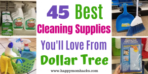 45 Best Cleaning Supplies at Dollar Tree and how to make an organizational Caddy. These must have products will clean your whole house. Let me help you find the cleaning items that will work for you! #cleaning #cleaningsupplies #organization #dollartree