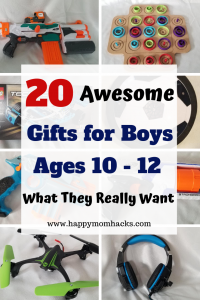 20 Gift Ideas for Boys Age 10, 11, and 12. Fun gift Ideas kids and families will love. A mix of awesome toys, games and electronics you can buy off Amazon. An easy way for parents to shop for great gifts. #giftideas, #kidsgifts, #birthdaygifts, #holidaygifts