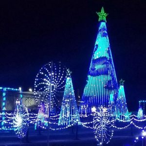 Let It Shine is a Beautiful Holiday Light Display in Chicago Suburbs . A drive thru holiday light show set to music families will love.