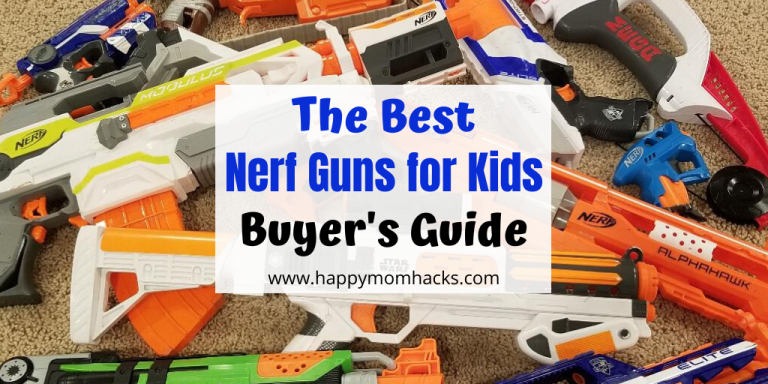 Best Nerf Guns for Kids Ever. Get this complete buyer's guide and review from actually users. Find out what kids really like to play with and the pros and cons to each. An easy to read guide to all the best Nerf Guns. #nerf #nerfguns #boygifts #nerfwar