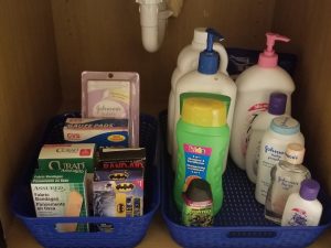 Organize under your Bathroom Sink with Dollar Tree Bins.