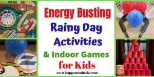 Fun Indoor Activities for Kids at Home. Find Boredom Busters for Summer, After School, Rainy Days or school closing due to Coronavirus. Quick and fun kids games you can easily put together and keep them entertained all afternoon. #kidsactivities #kidsgames #indoorgames #kids #activities