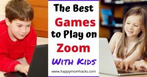 Best Family Games to Play on Zoom. Kids will love these virtual game ideas to play with friends and family through Zoom or Facetime. Stay connected and have fun while we are all stuck at home. #zoomgames #gamesonzoom #familygames #gamesforkids #virtualgames