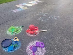 Fun Chalk Games for Kids to play outdoors.