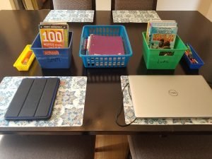 Homeschool room set up & homework stations for kids. Get organized for back to school with a set space for kids to do school work at home.