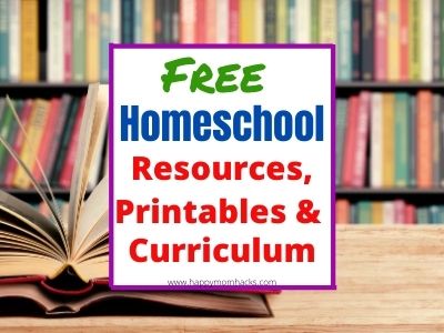 Free Homeschool Curriculums, resources & printables to make homeschooling easier for parents. Everything you need to get started homeschooling for Kindergartners, elementary and Middle school age kids. Great reasources for remote learning too. #homeschooling #homeschoolresources #homeschoolcurriculum #homeschoolpintables #freeprintables #free
