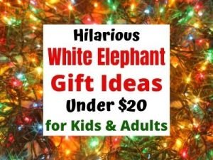 Funny White Elephant Holiday Gift Ideas People Really Want. All gifts are under $20 on Amazon. 22 unique gift exchange ideas for kids and adults. Make it a new Holiday party tradition with a fun White Elephant Gift Exchange. #holidayparty #holidaygiftideas #holidaygifts #whiteelephant #giftexchange #giftsforkids #giftsforadults