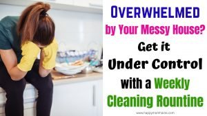 Weekly Cleaning Rountine made easy with a Free Printable Checklist. Get organized and take the stress out of cleaning your house. #cleaning #cleaningchecklist #weeklycleaningroutine #cleaningroutine