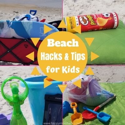 Genius Beach Hacks for kids to help families survive a day at the beach. Clever beach tips and tricks to help you on family beach vacations or just a day out at the beach with kids. You won't believe you didn't think of these beach hacks before! #beach #beachtips #beachhacks #familybeachday #kidsatthebeach #familyvacation #beachday