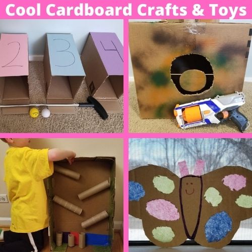 10 Things to Make out of Cardboard Boxes. Fun cardboard craft ideas and toys kids will love playing with at home.