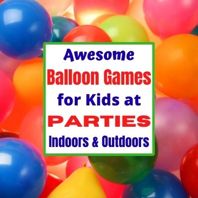 Fun Balloon Party Games for Kids to play indoors & outdoors. 15 cheap balloon games to play kids will love.