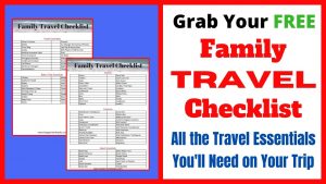 Free Printable Family Travel Checklist with everything you need to pack for family vacation. Be prepared to travel with kids with this handy printable checklist.