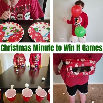 Hilarious Minute to Win It Games for Christmas Kids and Adults will Love. The ultimate list of family Christmas Games & how to play. Everything you need for an unforgettable Holiday Party.