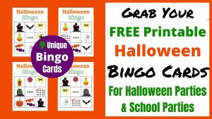 Halloween Bingo Cards are the Perfect Halloween Party Game for home or school parties. Entertain the kids with these free printable Holiday Bingo Cards with 9 different card options. Just download the PDF and your ready to play!