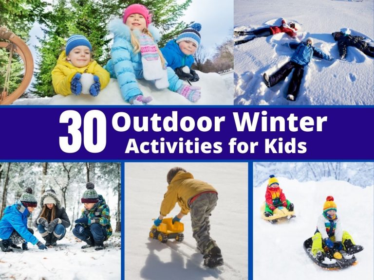 Fun Things to do in the Winter with Kids. 30 best Outdoor winter activities Kids will love at home & in your area.