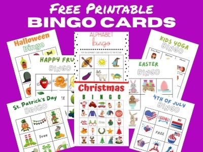 Fun Free Printable Bingo Cards for Family Game Nights or Classroom fun. Pick out the bingo theme you'd like and download the bingo cards and calling cards. Kid will love this fun Bingo Game.