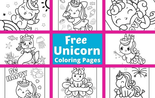 Grab your Free printable Unicorn Coloring Pages for kids. There are 55 Magical unicorn images in this printable pdf Unicorn coloring book. Perfect for all the Unicorn Lovers out there!
