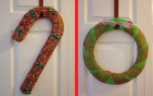 Learn how to make DIY Christmas wreaths with item you buy at Dollar Tree.