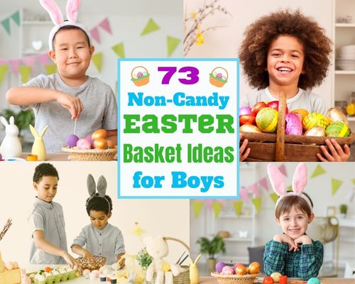 Coolest Easter Basket ideas for boys with fun Easter gifts for little boys, kids and tweens. Non-Candy gifts like games, activities, STEM, toys, books, Star Wars, Nerf Ideas and more. Find the perfect boy gifts to open on Easter Morning.