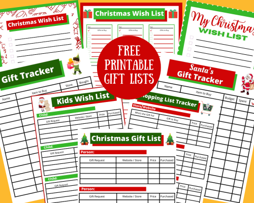 Get organized for the holidays with 10 free printable Christmas Gift List templates, Wish Lists and Christmas gift trackers.