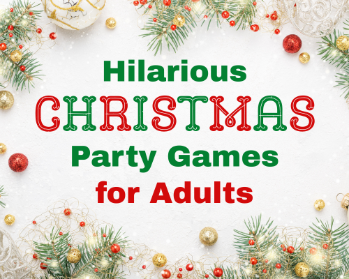 23 Hilarious Christmas party games for adults to play at Holiday parties, office parties, adult game nights and family Christmas parties. Play Minute to Win It Games, Trivia Games, Bingo Games, Gift Exchange Games, Dice games and more printable games.
